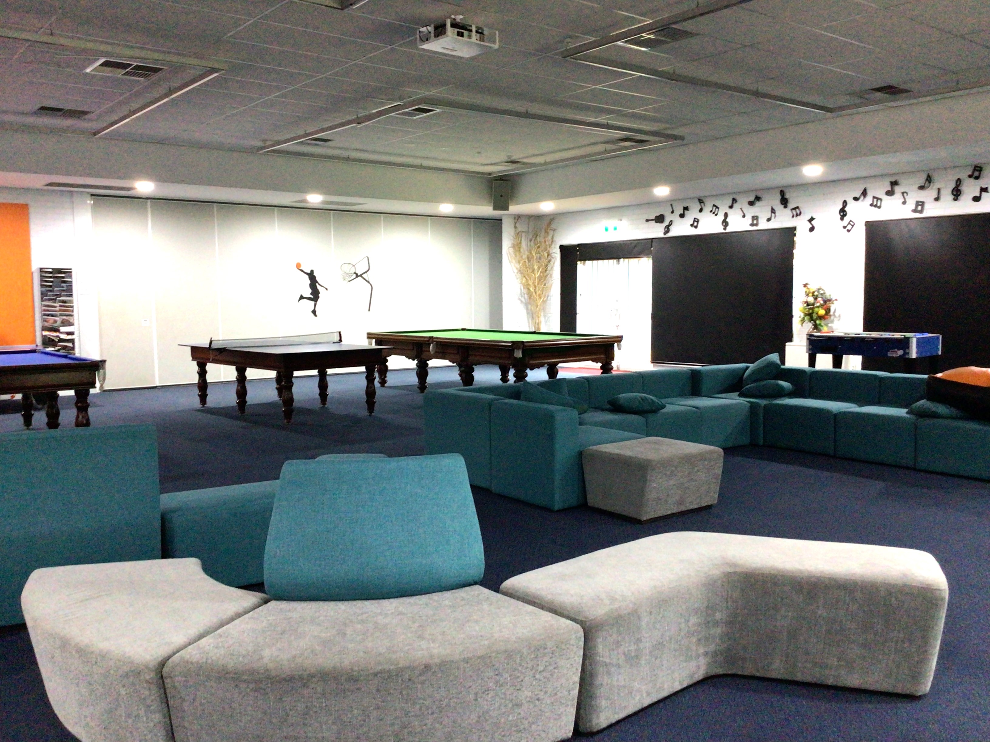 The large recreation room at Narrogin Residential College