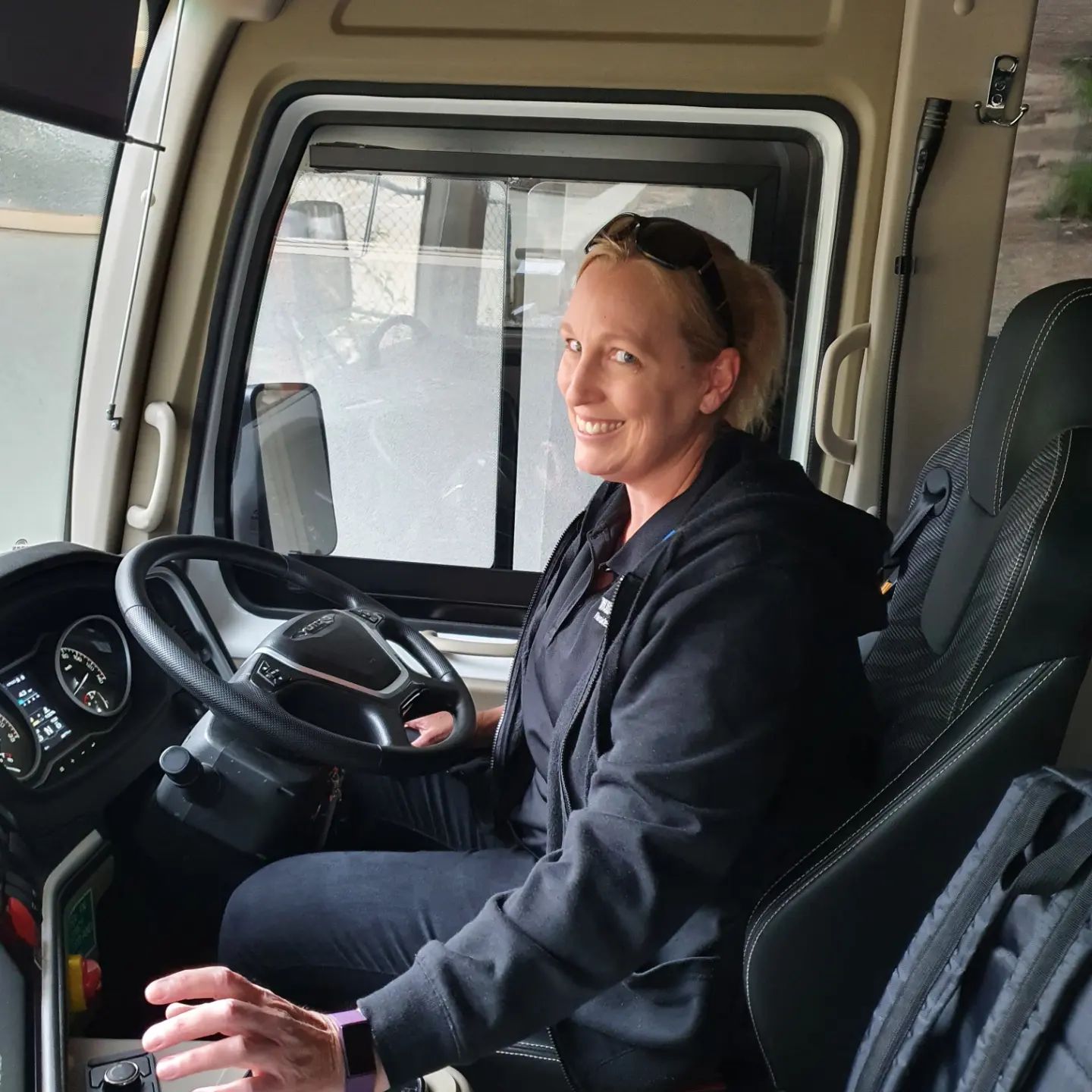 Northam Residential College boarding supervisors drive students to school on the college bus