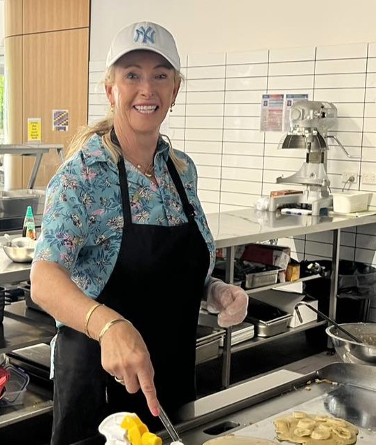 Pancakes for breakfast made by our City Beach Residential College cook 