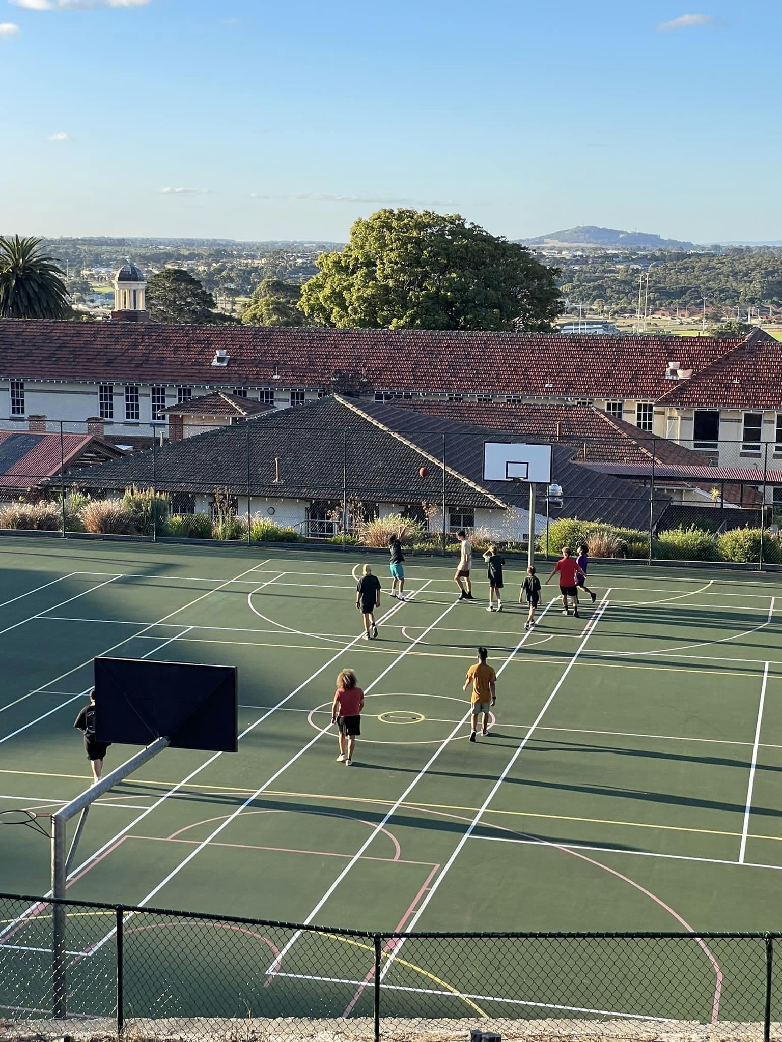 Students can use the school basketball courts next to Albany Residential College 