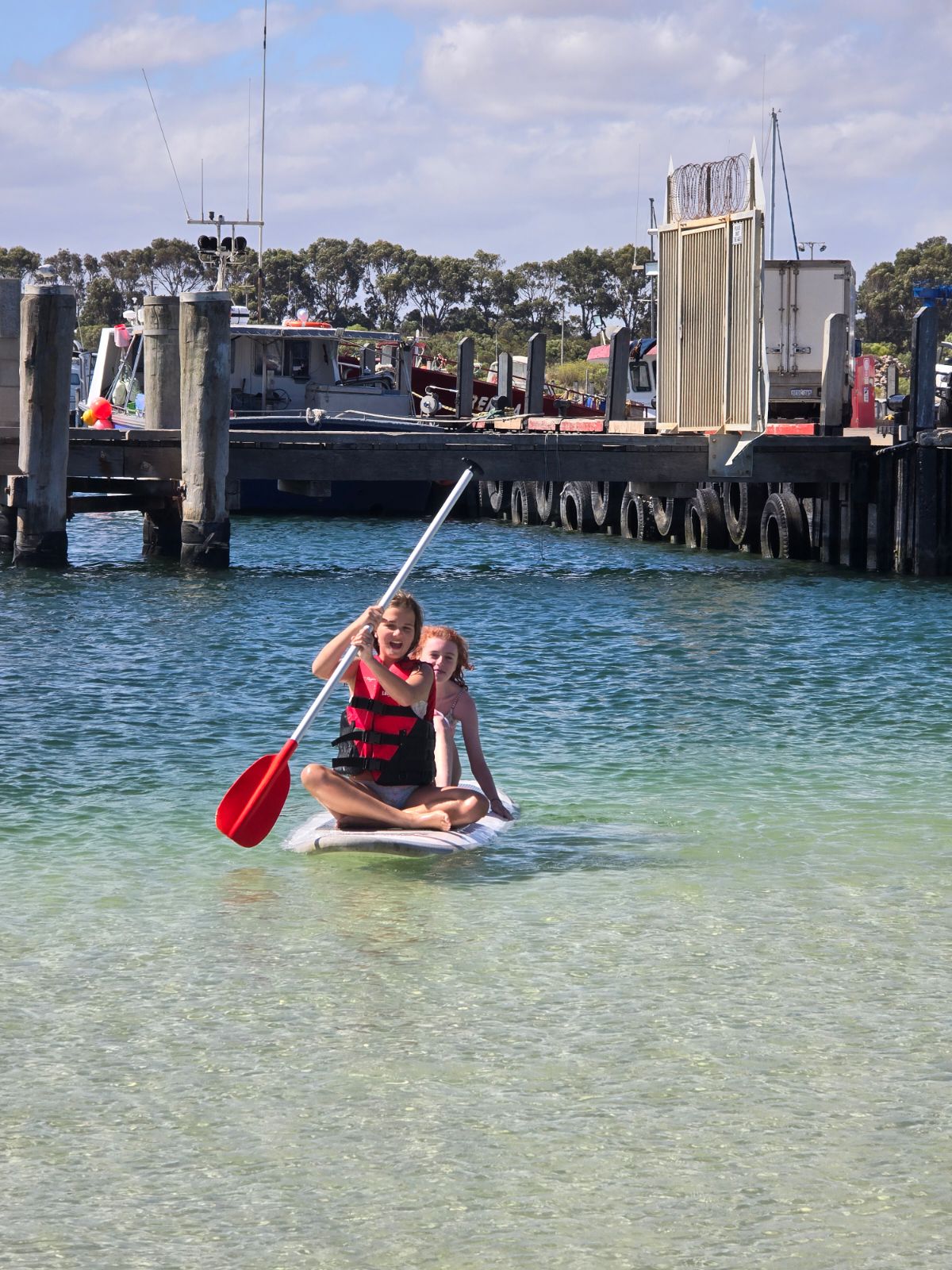 Boarders from Esperance Residential College enjoying a paddle