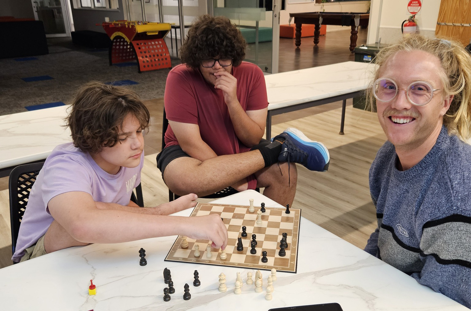 Boarders playing chess at Esperance Residential COllege