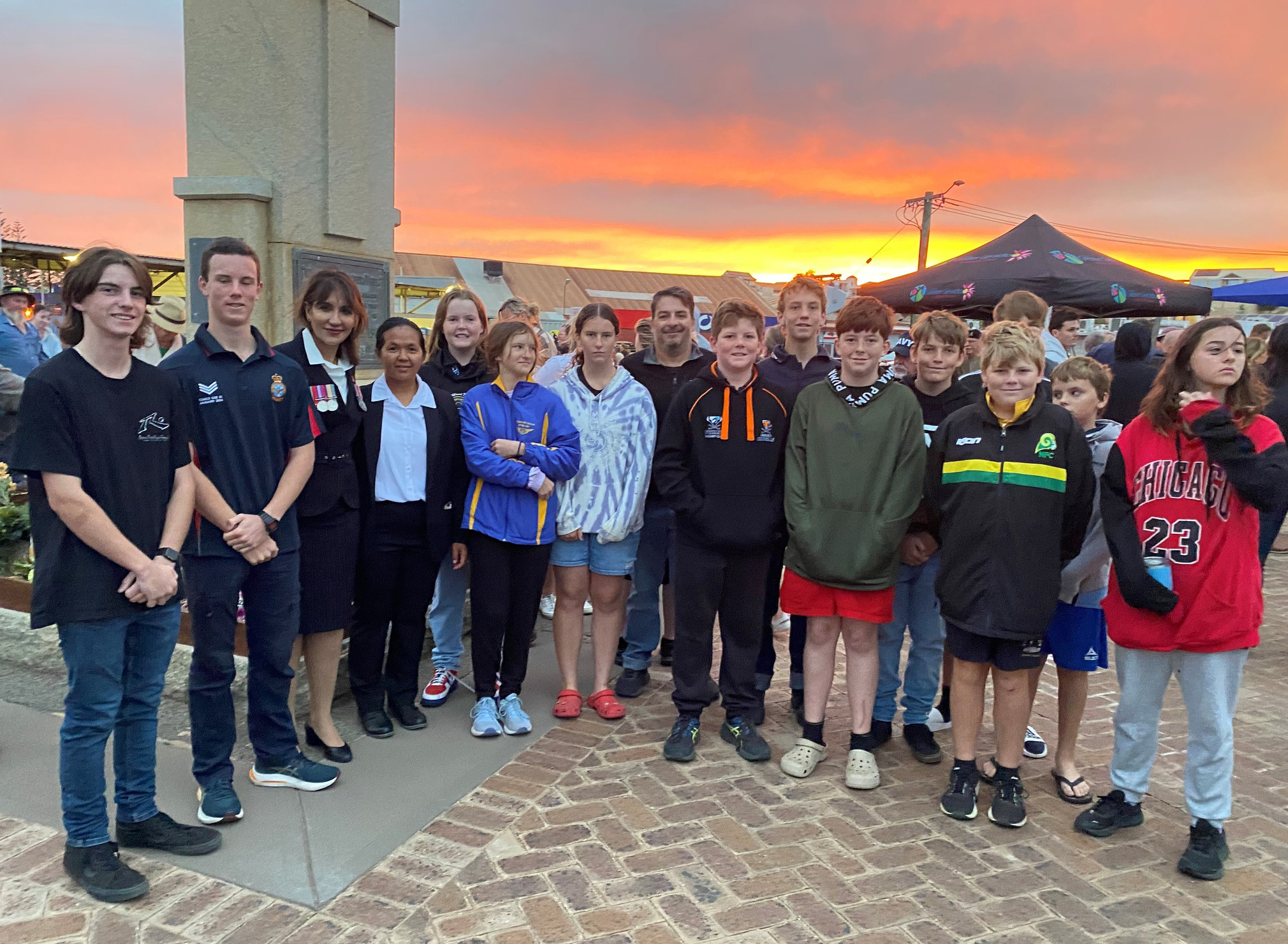 Geraldton Residential College boarders attend the 2024 ANZAC dawn service