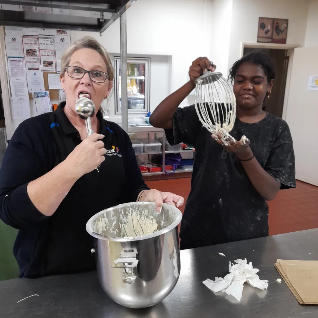 Northam Residential College boarders enjoy baking with staff