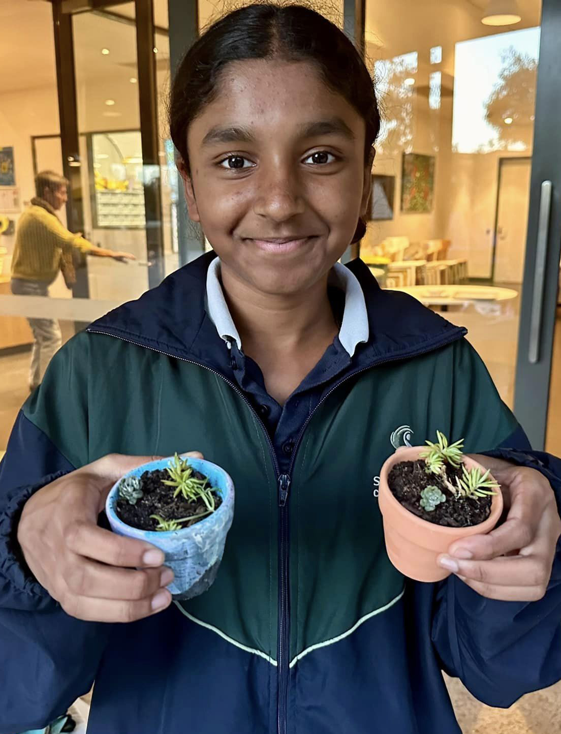 Potting succulents activity at City Beach Residential College