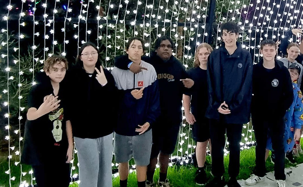 Moora Residential Colelge boarders on an excursion to see Lightscapes in Perth