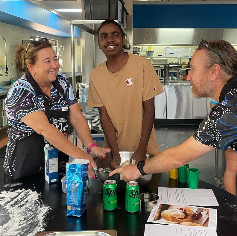 Making scones at Broome Residential College