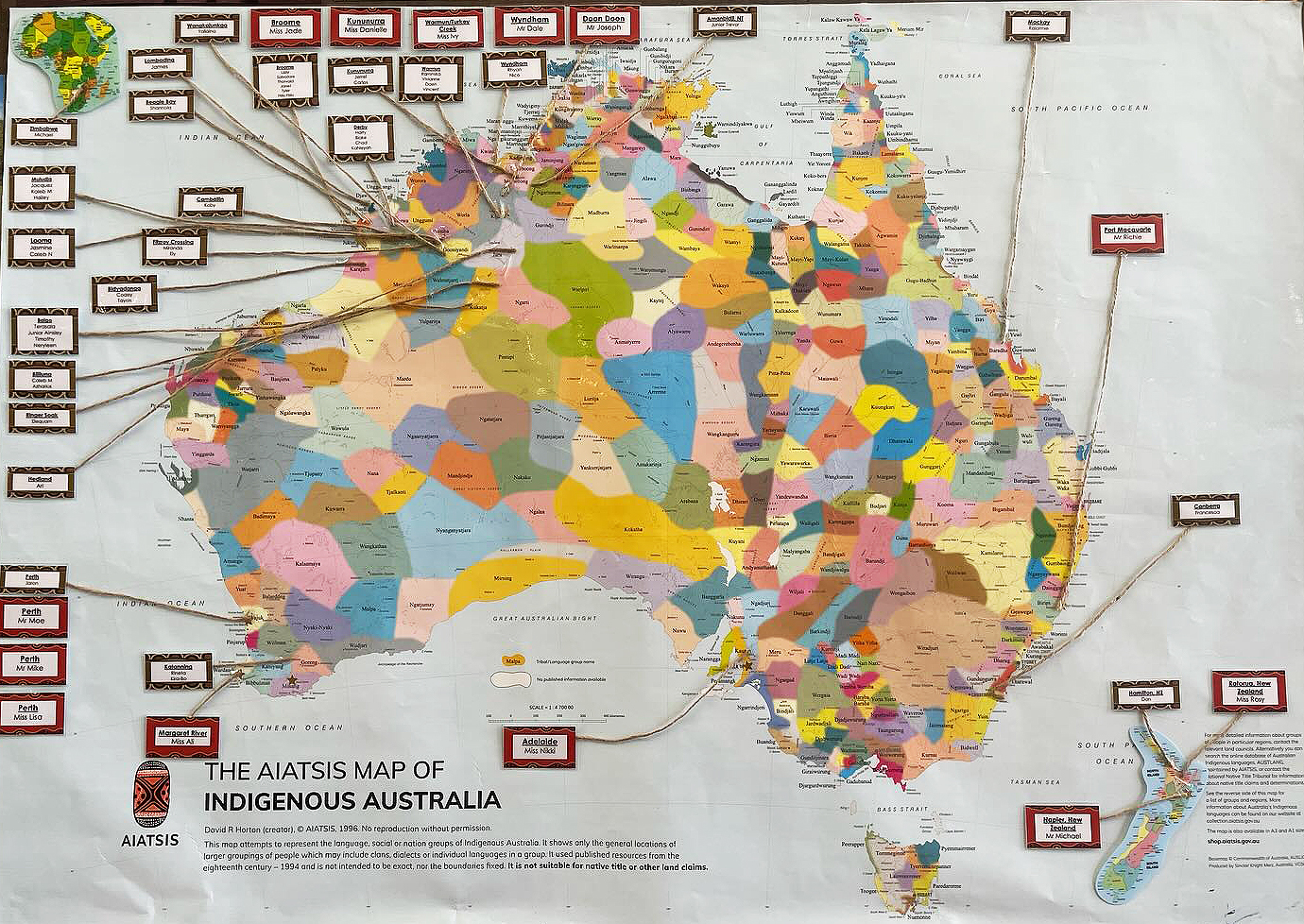 Map of Australia that shows where our Broome Residential College boarders come from