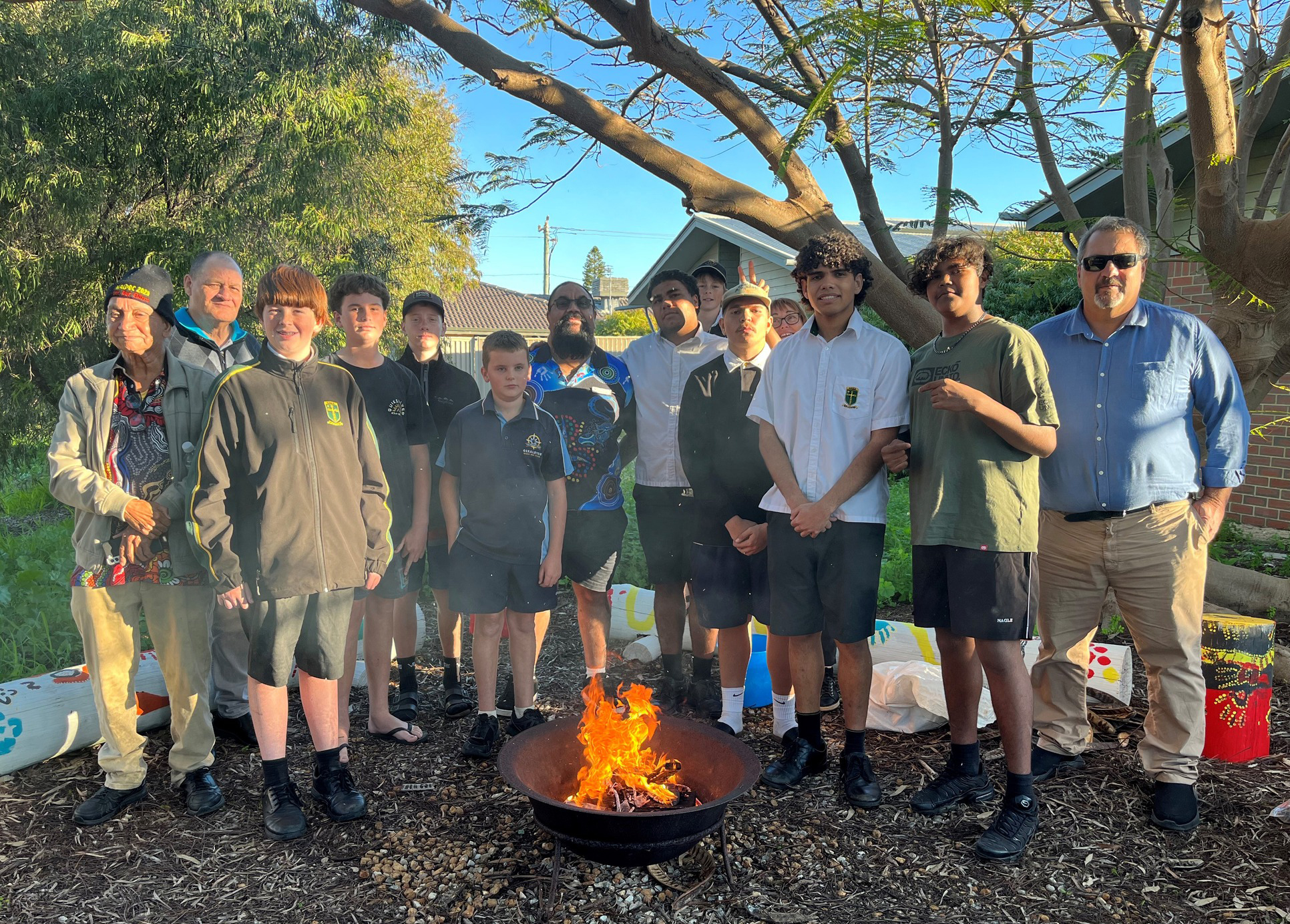 Geraldton Residential College boarders come together with member of the Geraldton community for NAIDOC week 2024.