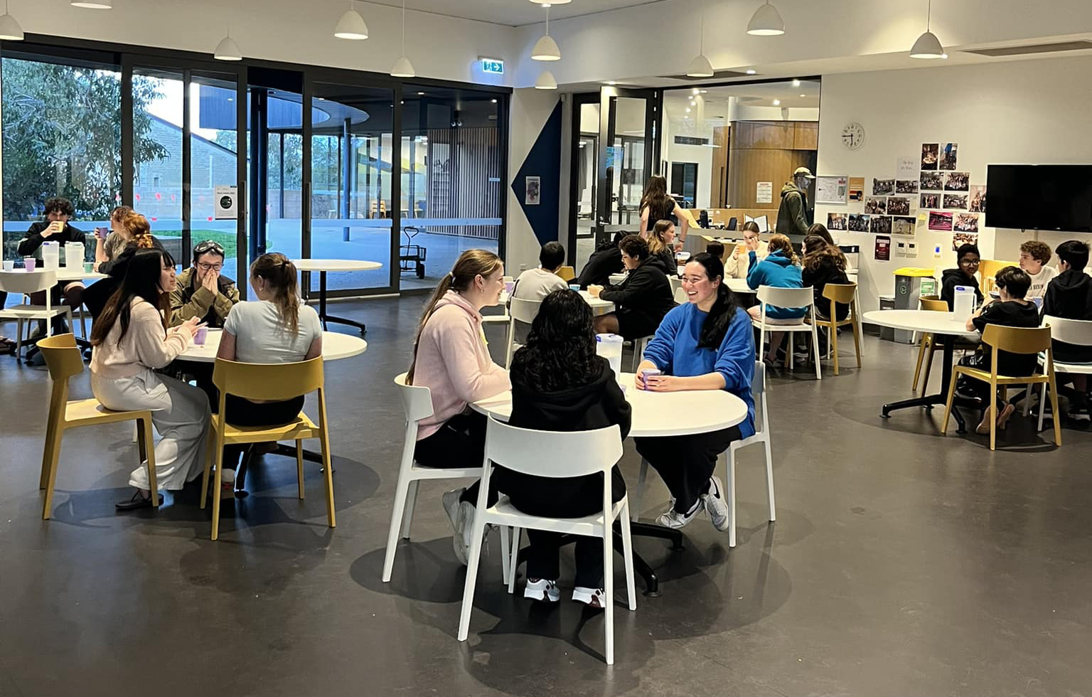 The dining room at City Beach Residential College