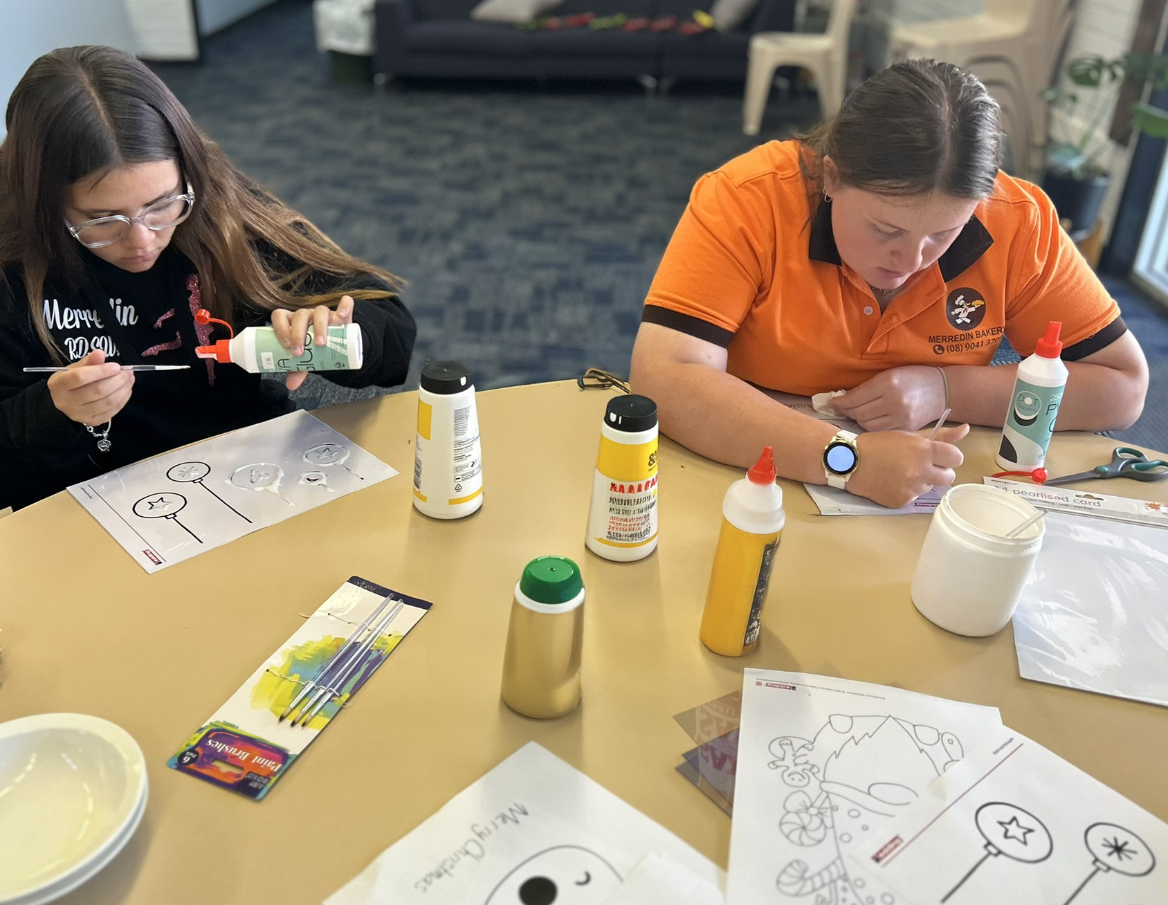 Craft time at Merredin Residential College allows time for boarders to talk to each other and to supervisors