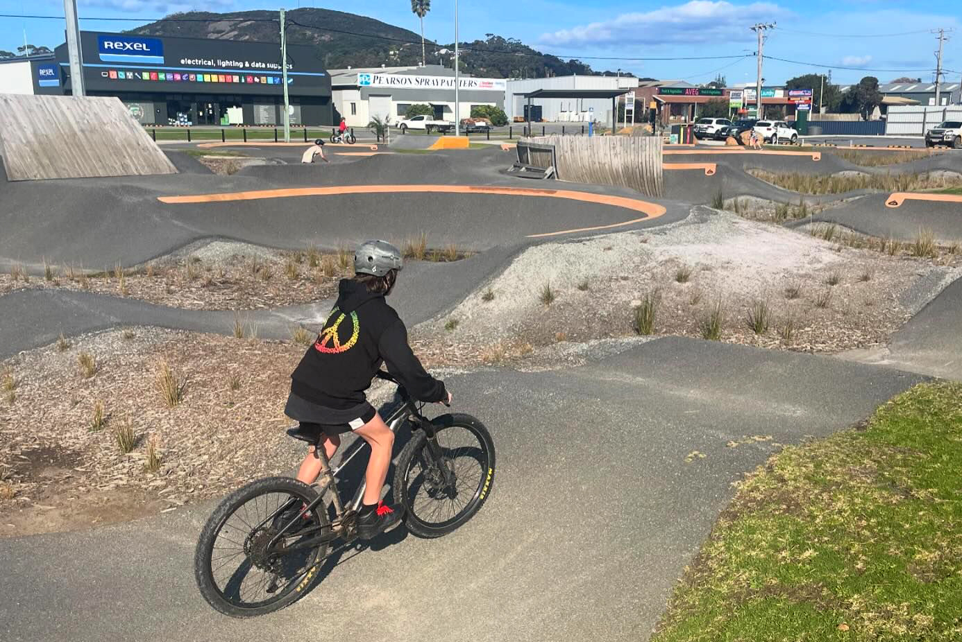 Albany Residential College boarder at the local skate-park