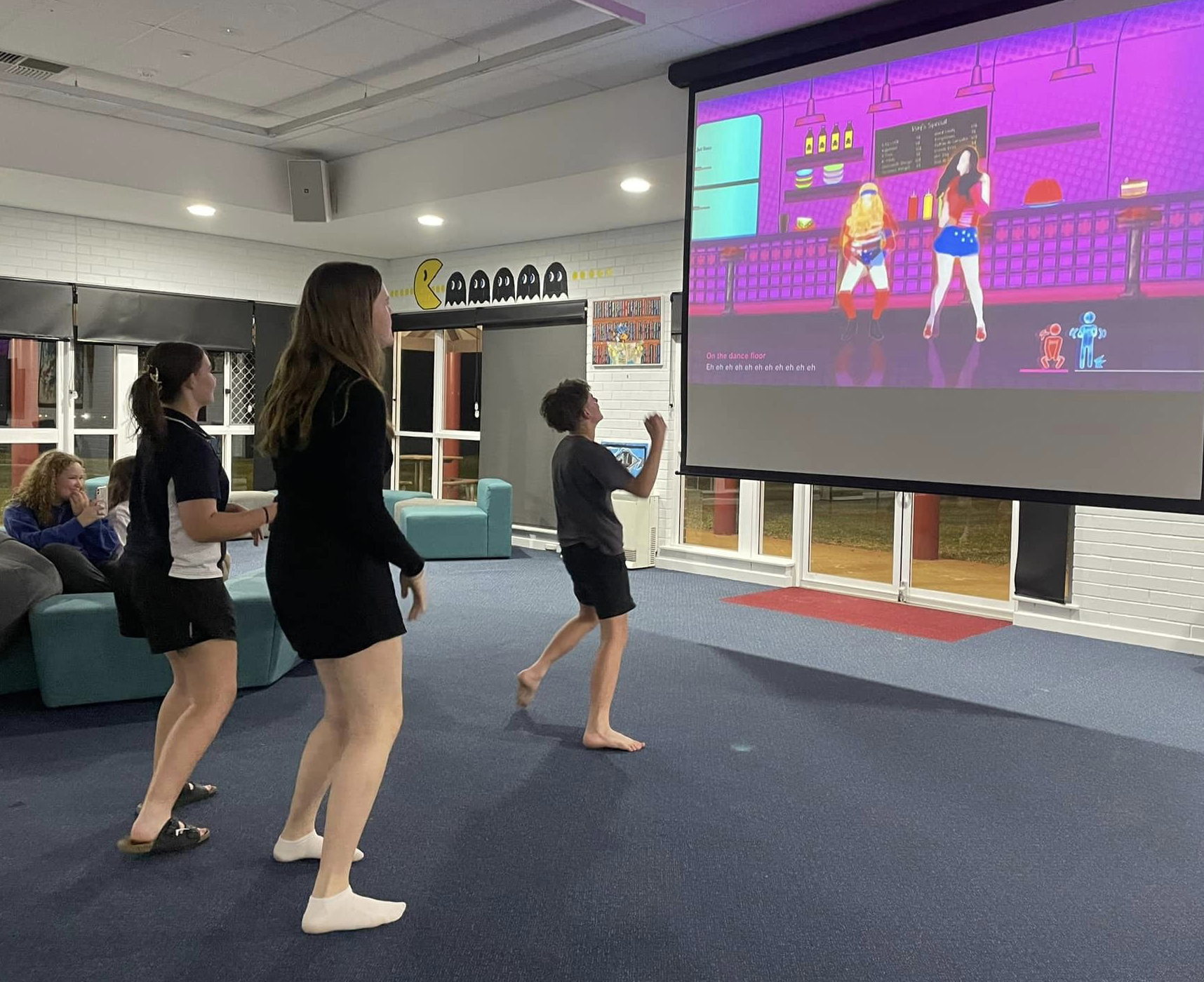 Narrogin Residential College boarders playing Just Dance