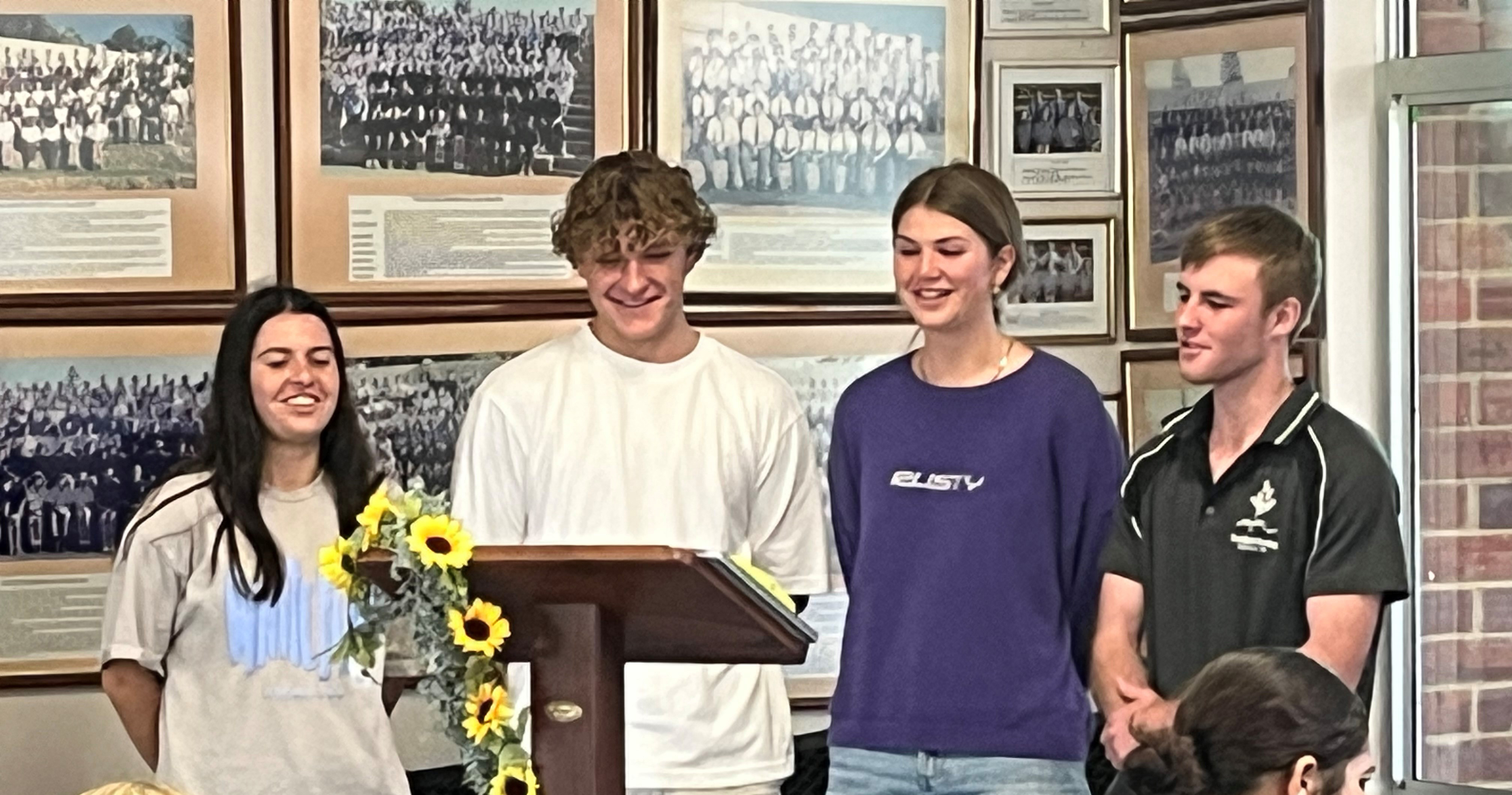 Geraldton Residential College peer-selected head students.