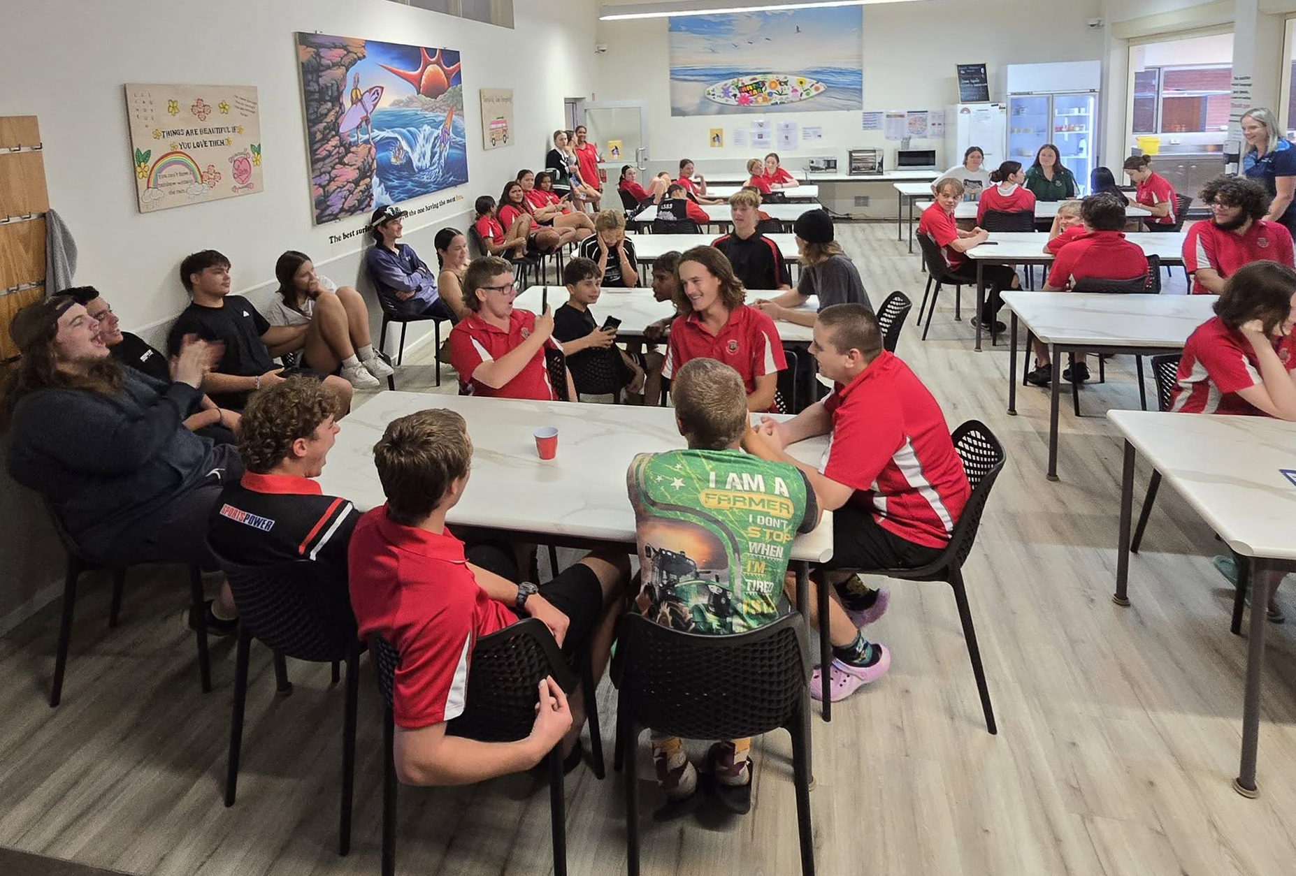 Boarders in the Esperance Residential College dining room