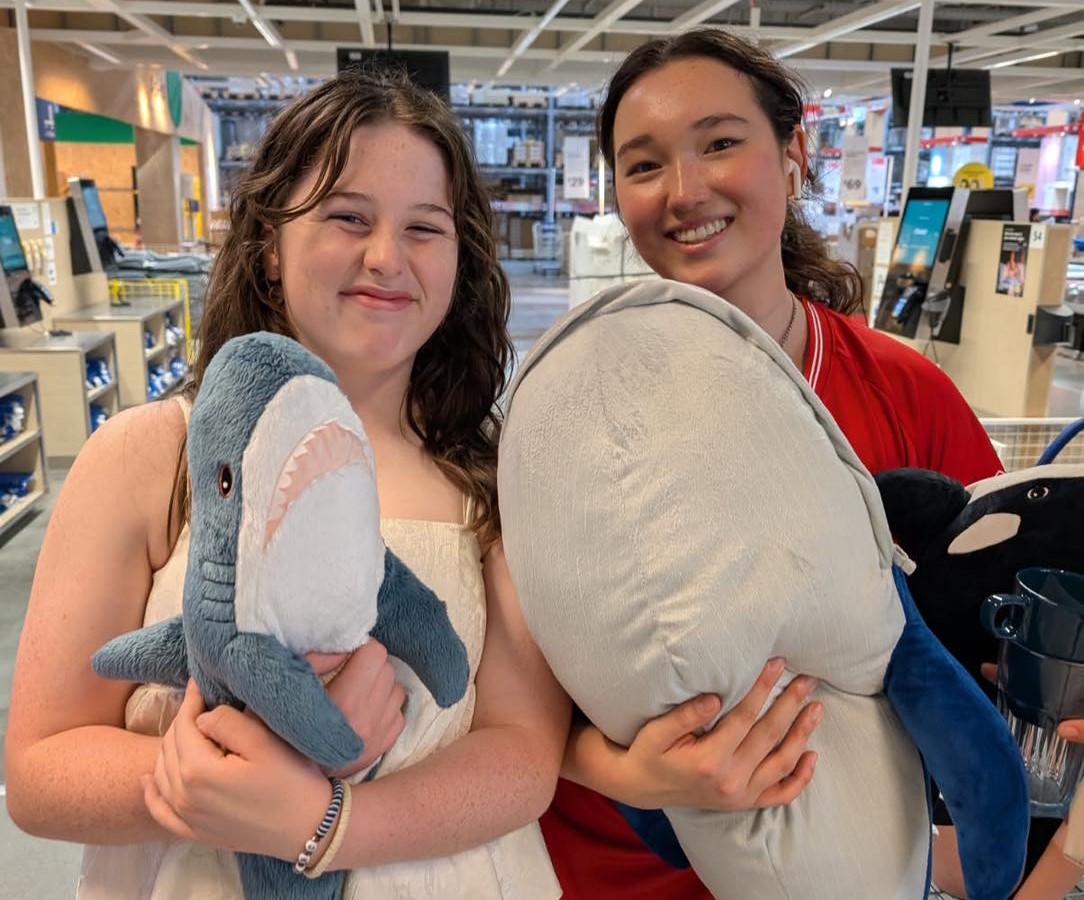Two City Beach Residential College boarders smiling