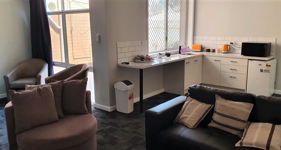 Small common room area, part of the girls dormitory at Northam Residential College