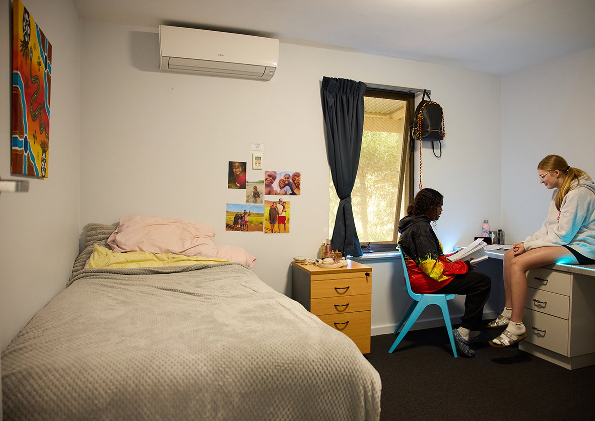 A typical bedroom at Northam Residential College