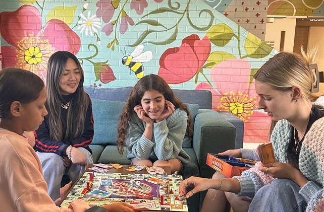 Boarders from Narrogin Residential College playing monopoly.