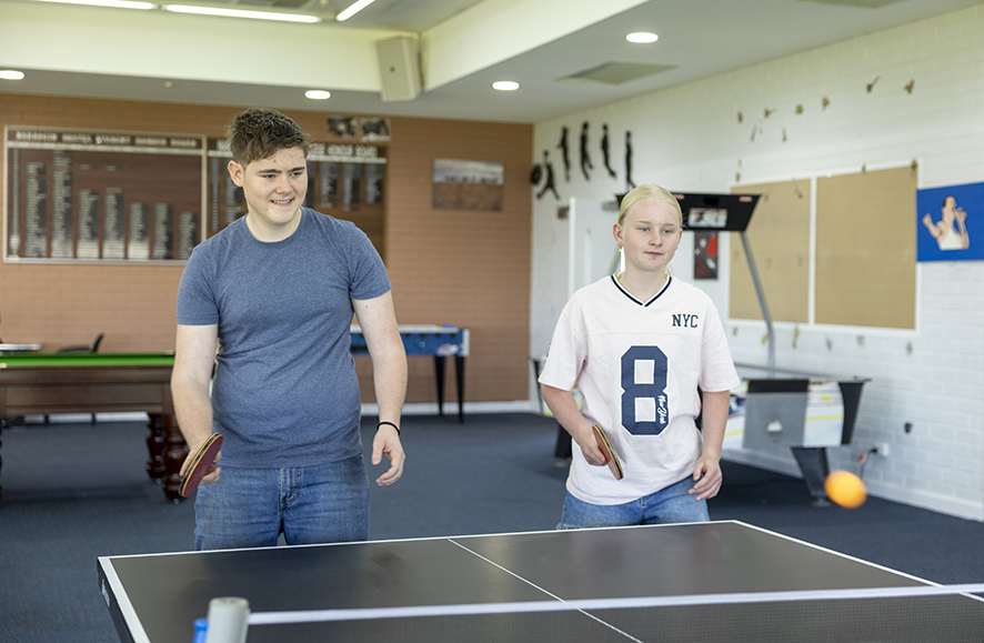 Boarders enjoying a good game of ping pong at Narrogin Residential College