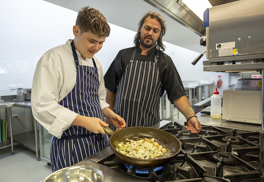 Boarding supervisors organise cooking sessions for boarders at Narrogin Residential College.