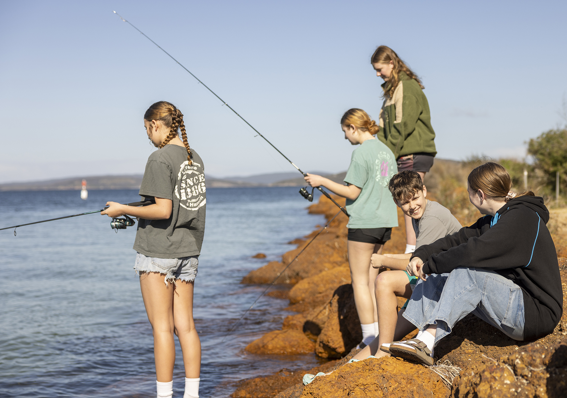 Fishing is a popular past time for Albany Residential College boarders.