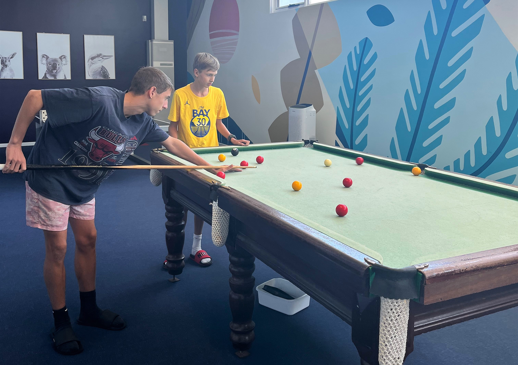Boarders can play on the college pool table at Albany Residential College.