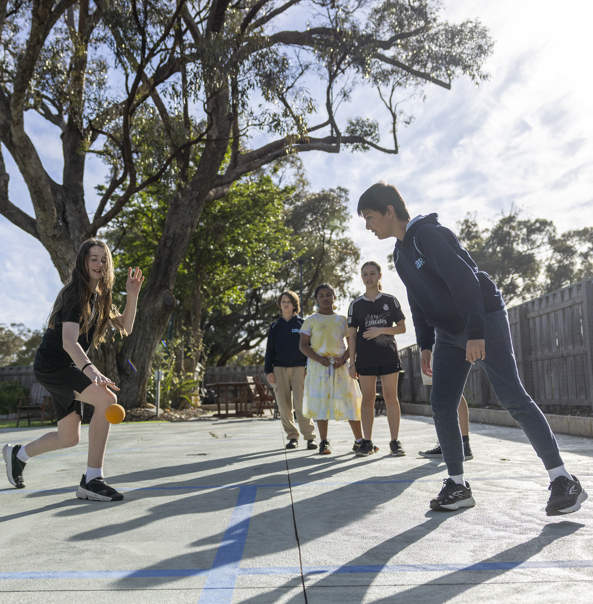 After school games with friends at City Beach Residential College