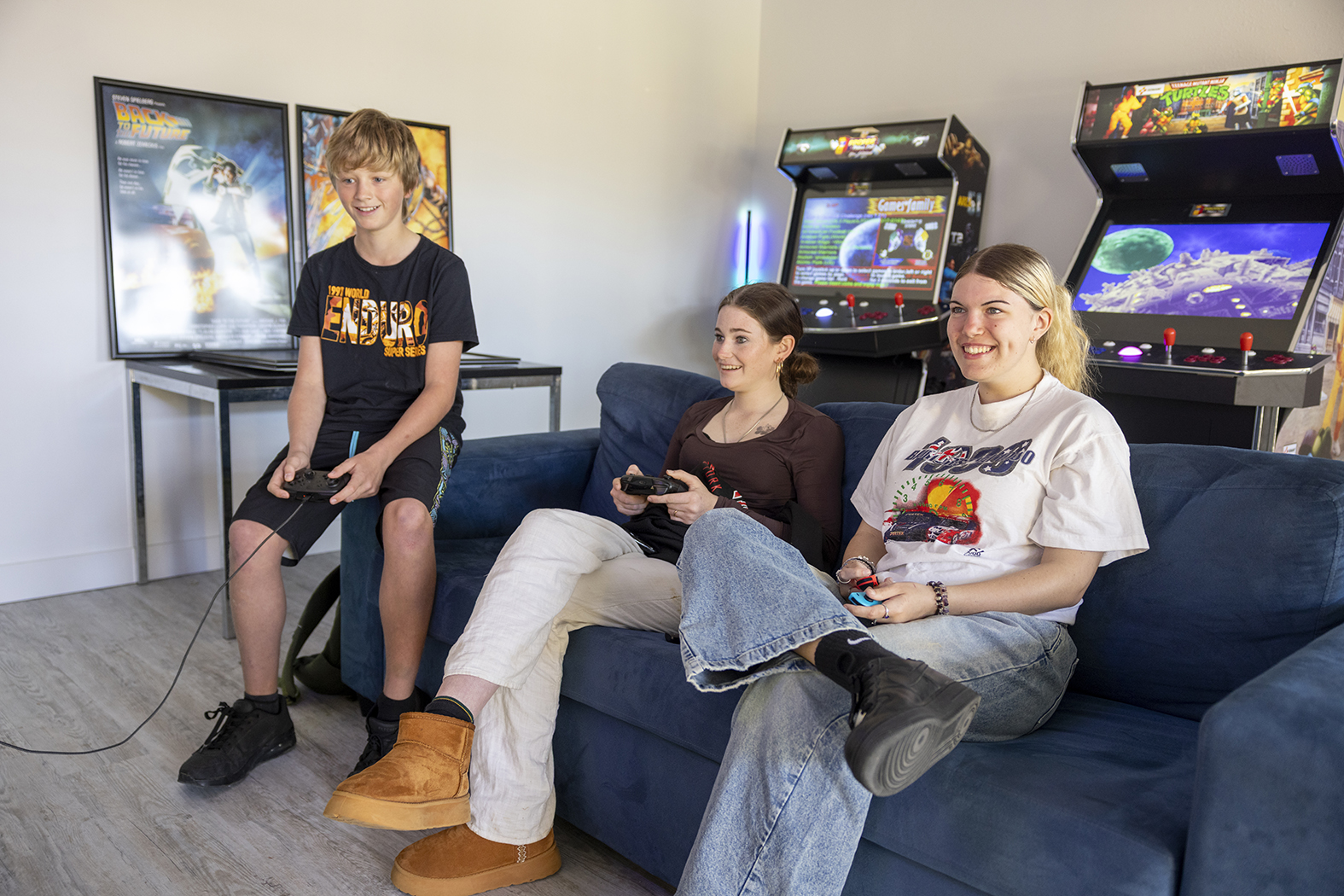 Boarders in the newly refurbished games room at Geraldton Residential College.