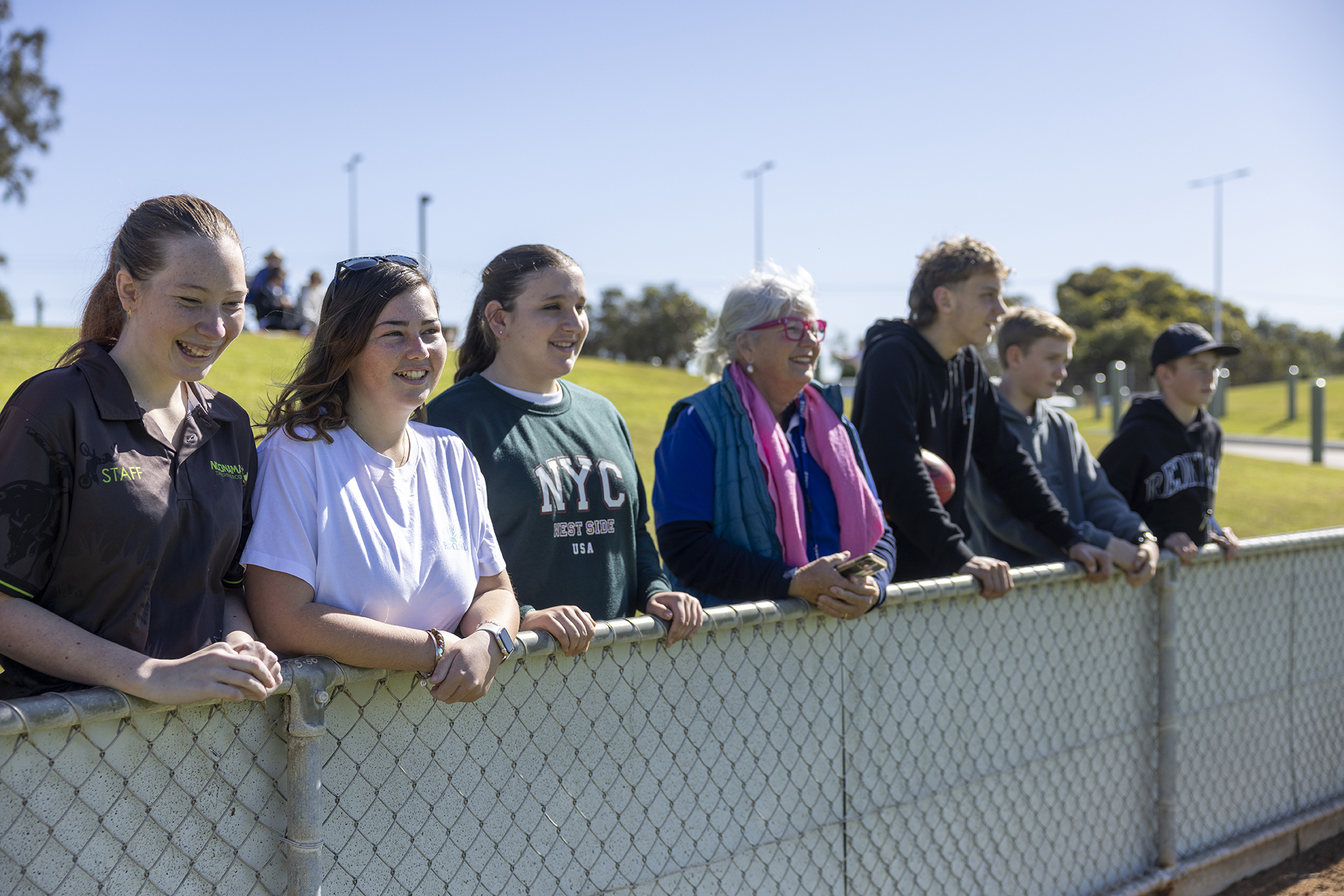 Friendly supervisors spend time with boarders at Geraldton Residential College and take them to different activities.