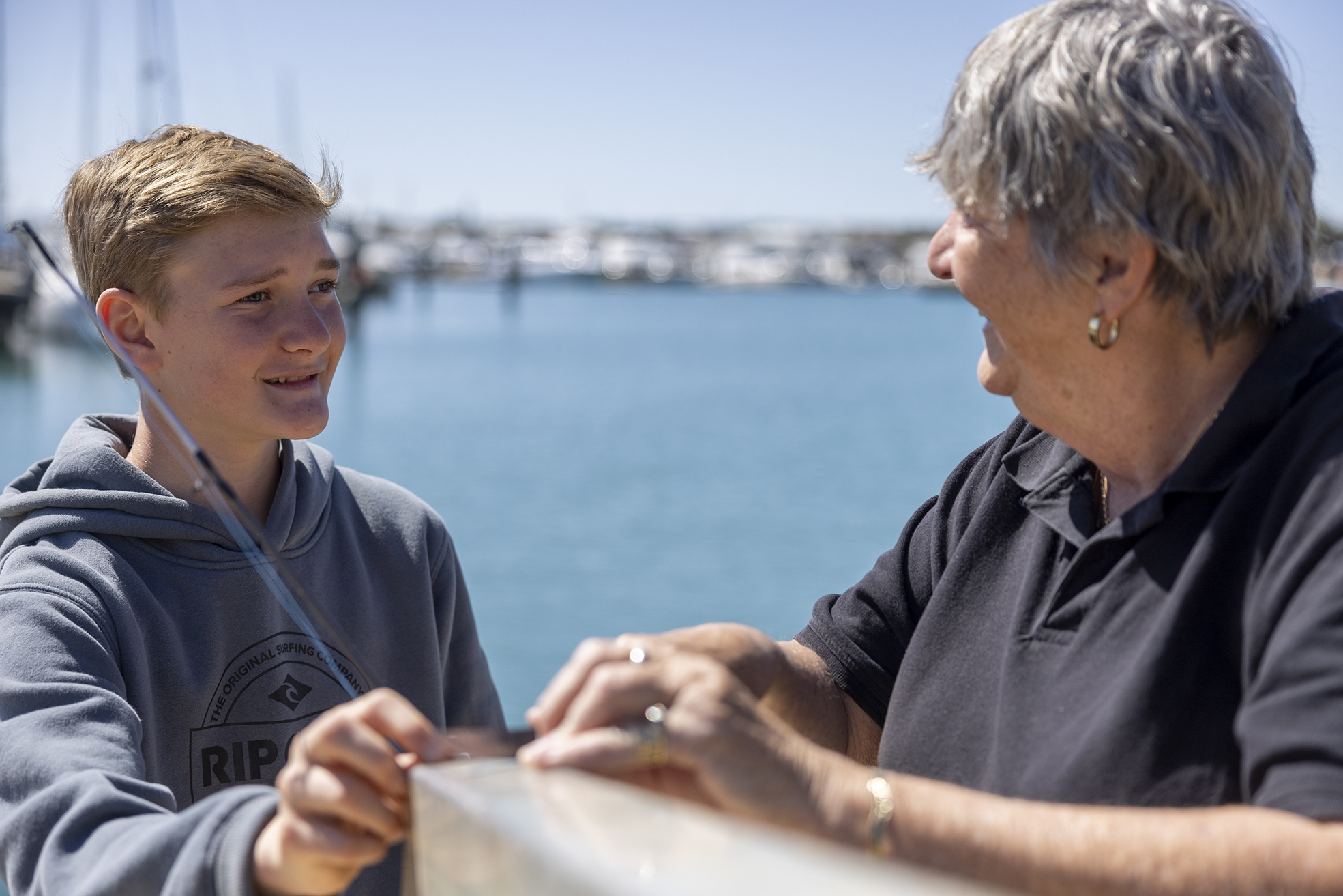 Friendly supervisors spend time with boarders at Geraldton Residential College and take them to different activities.