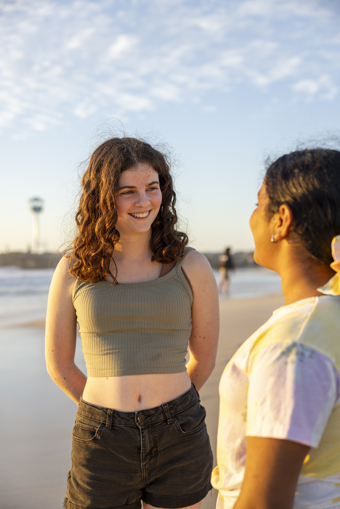 2 girls from City Beach Residential College smiling.