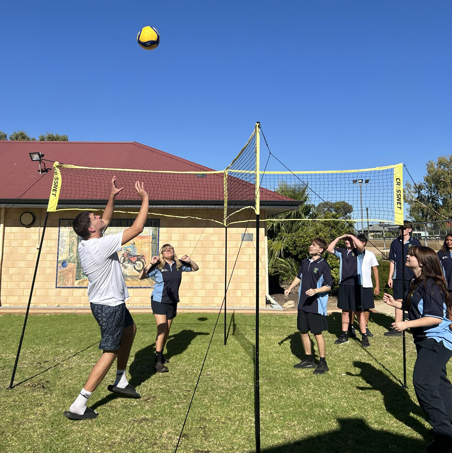 4-square volleyball at Merredin Residential College.