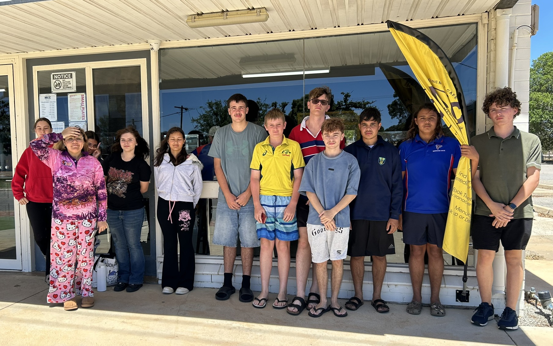 Boarders from Merredin Residential College on an excursion to the movies.