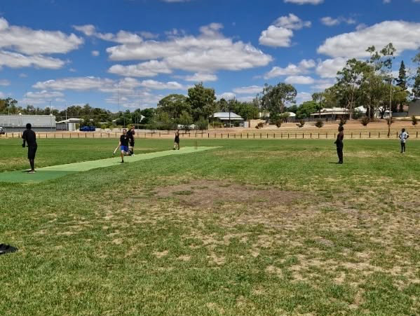 Cricket on the local oval for our Northam Residential College boarders.