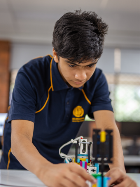 Kelmscott Senior High School student working on a STEM project