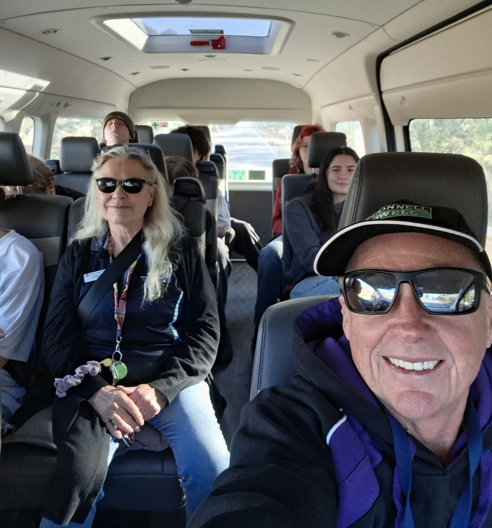 Moora Residential College boarding supervisors take boarders on weekend excursions in the college bus.