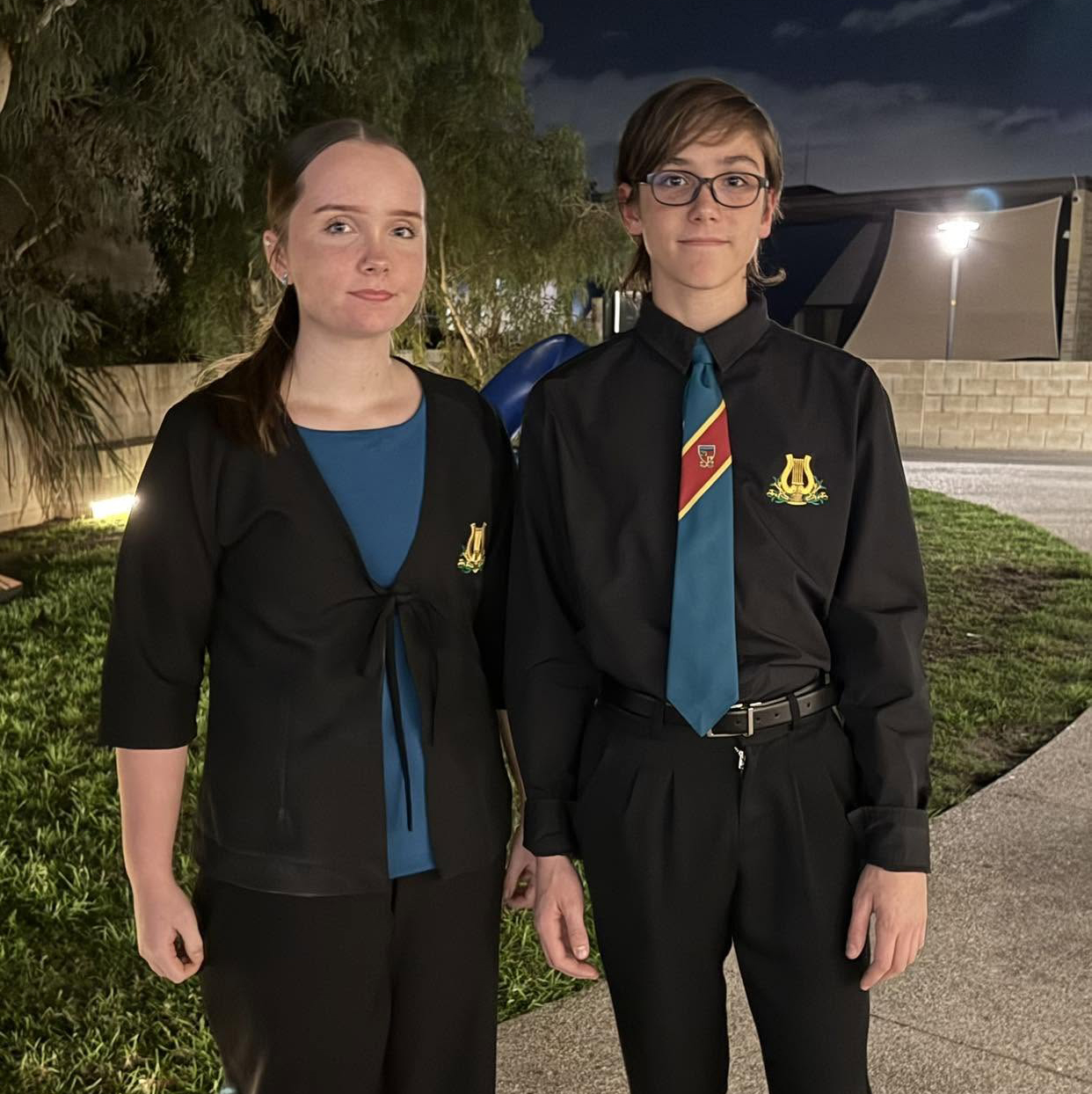 City Beach Residential College boarders in their Churchlands Senior High School music uniforms