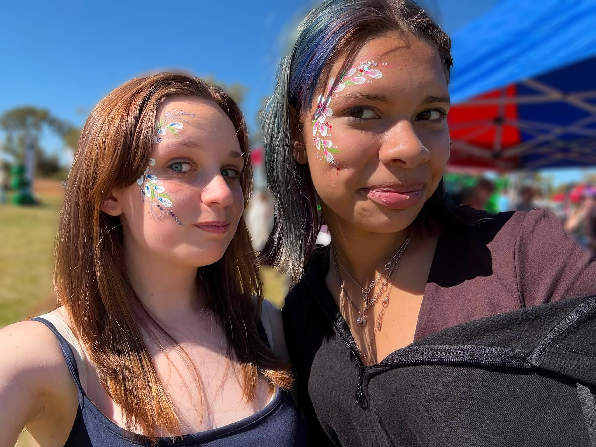 Face painting at the local show for Geraldton Residential College boarders