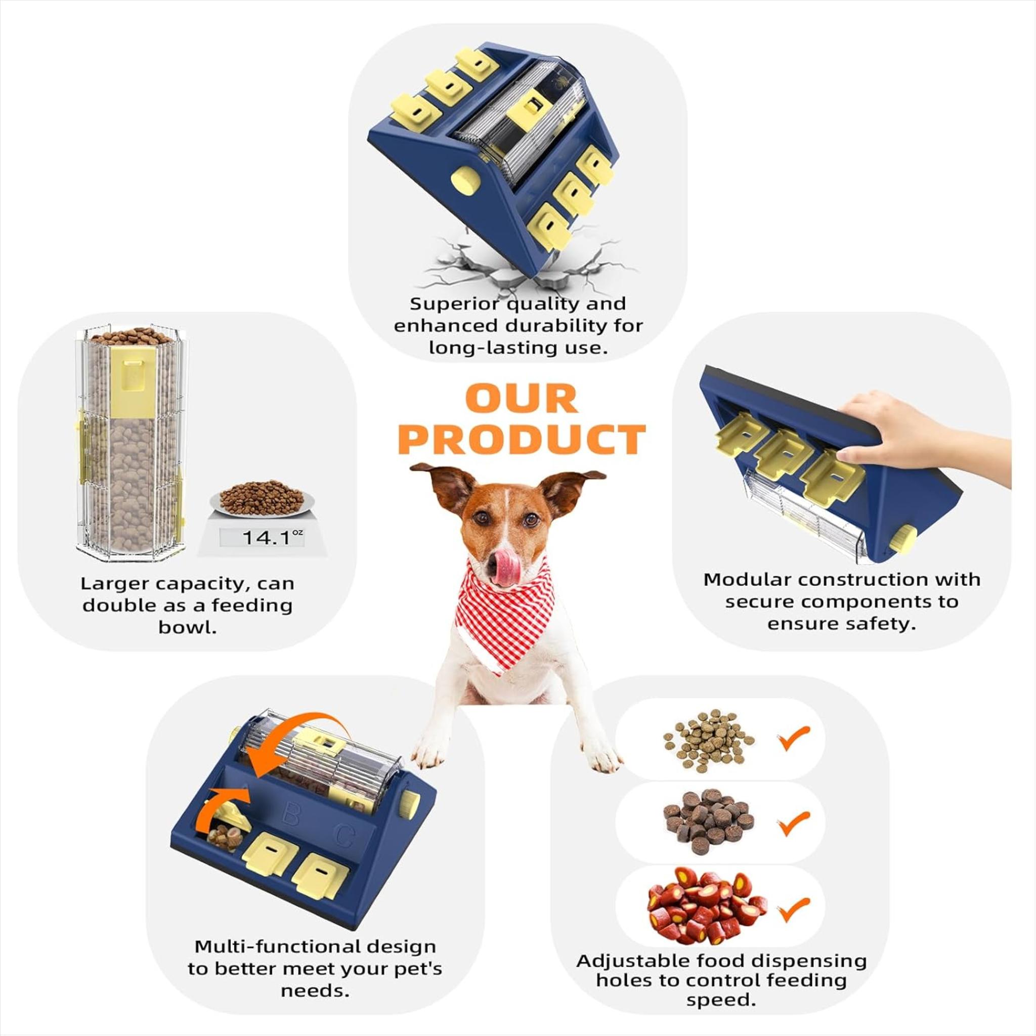 Dog Puzzle Toy 2-in-1 Slow Feeder