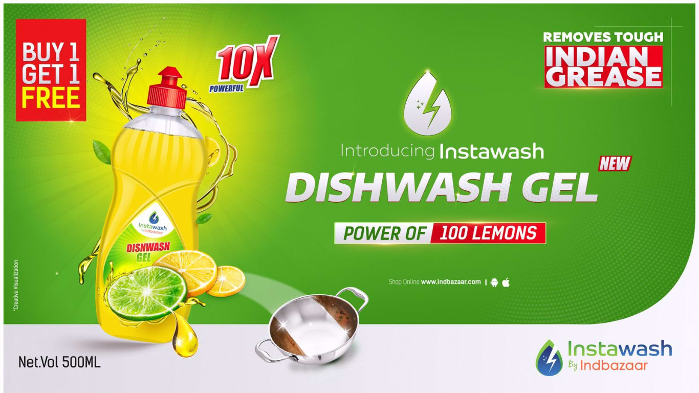 Dishwash gel primary label