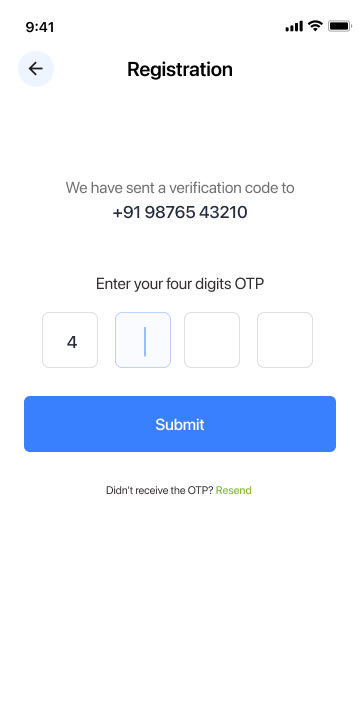 Registration verification step