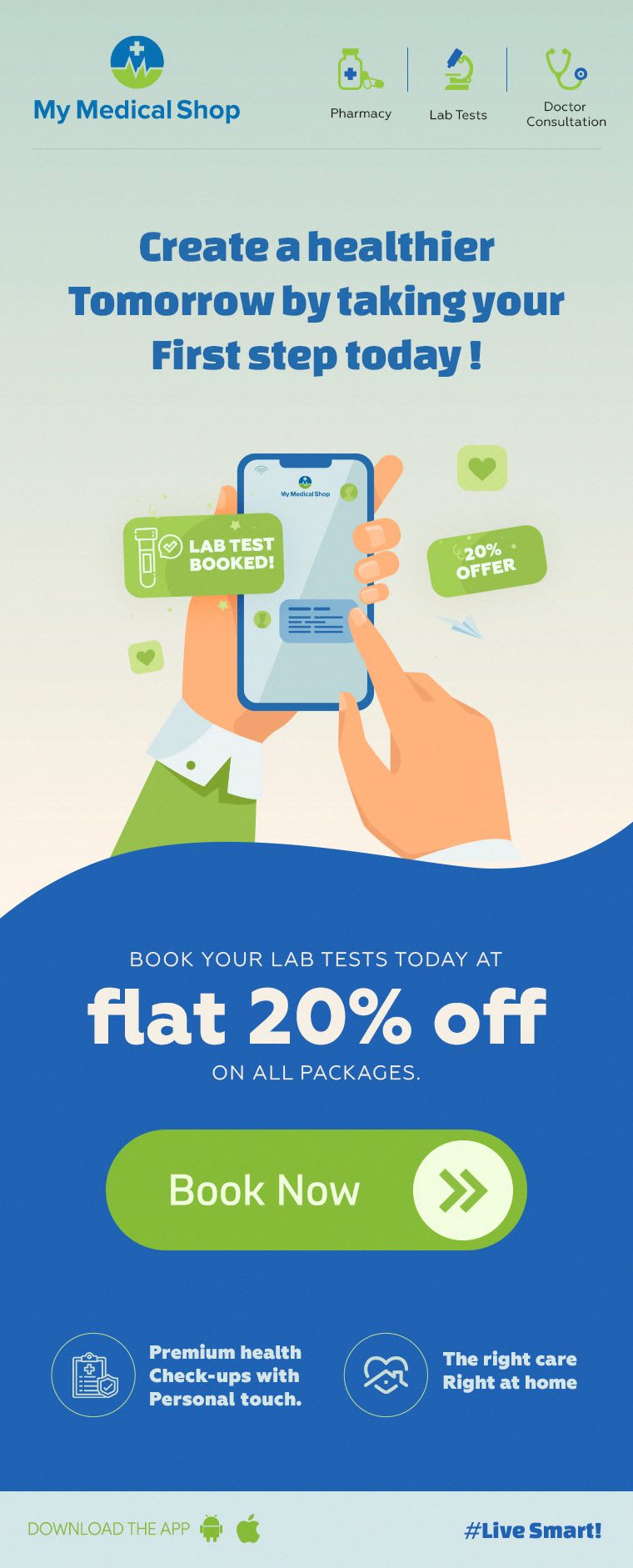 Flat 20% off app post