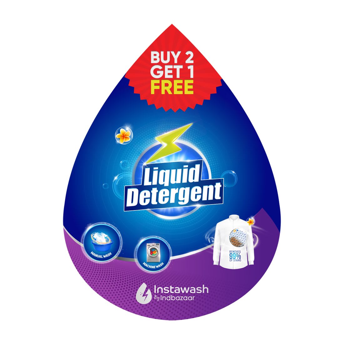 Instawash detergent label
