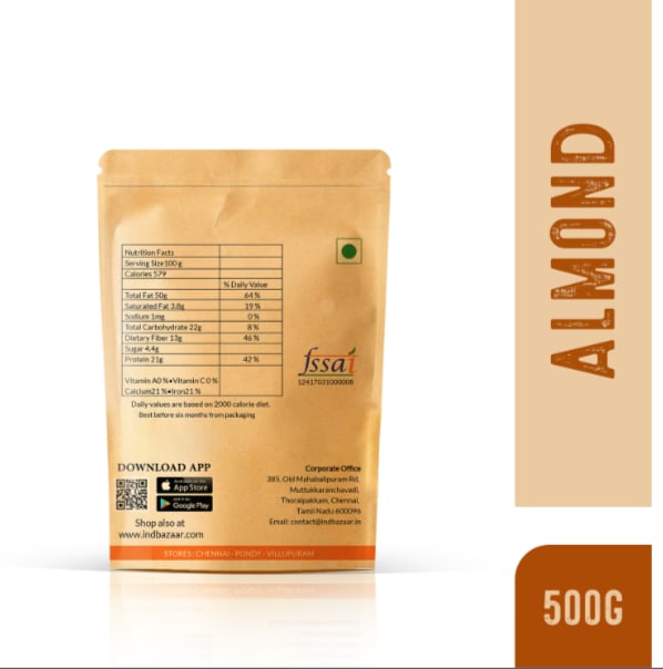 Almond pouch — front, back & hero — image 2 of 3