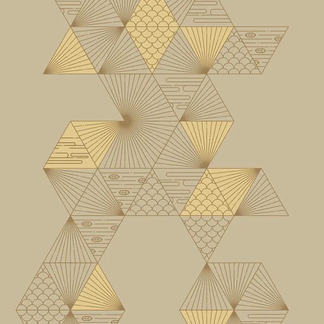 Art-deco brand pattern