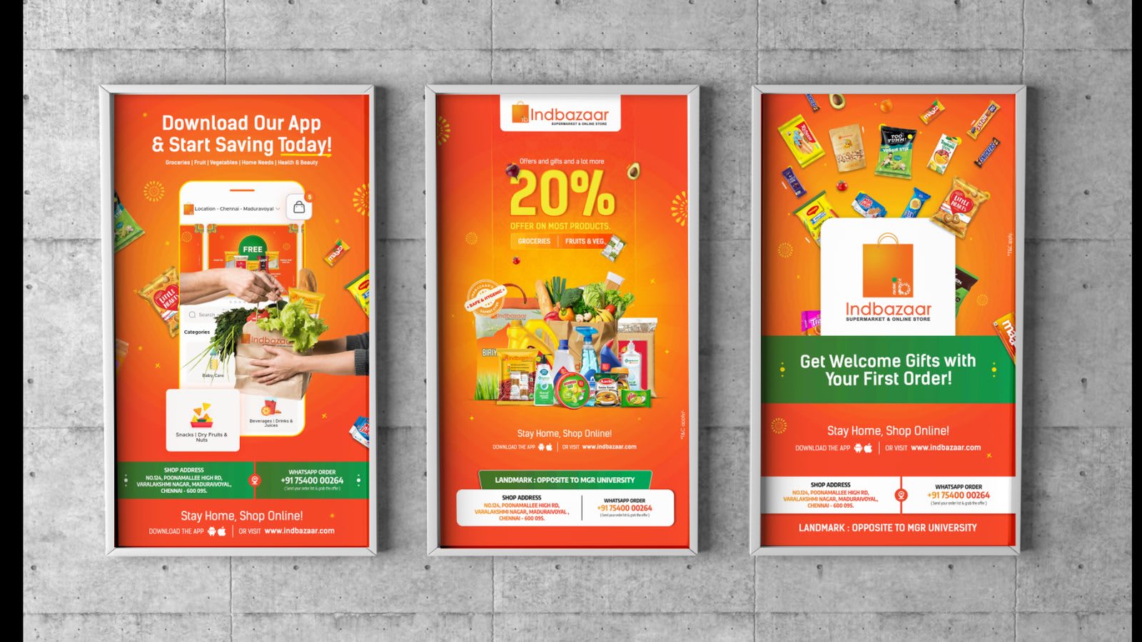 Wall of Indbazaar launch posters