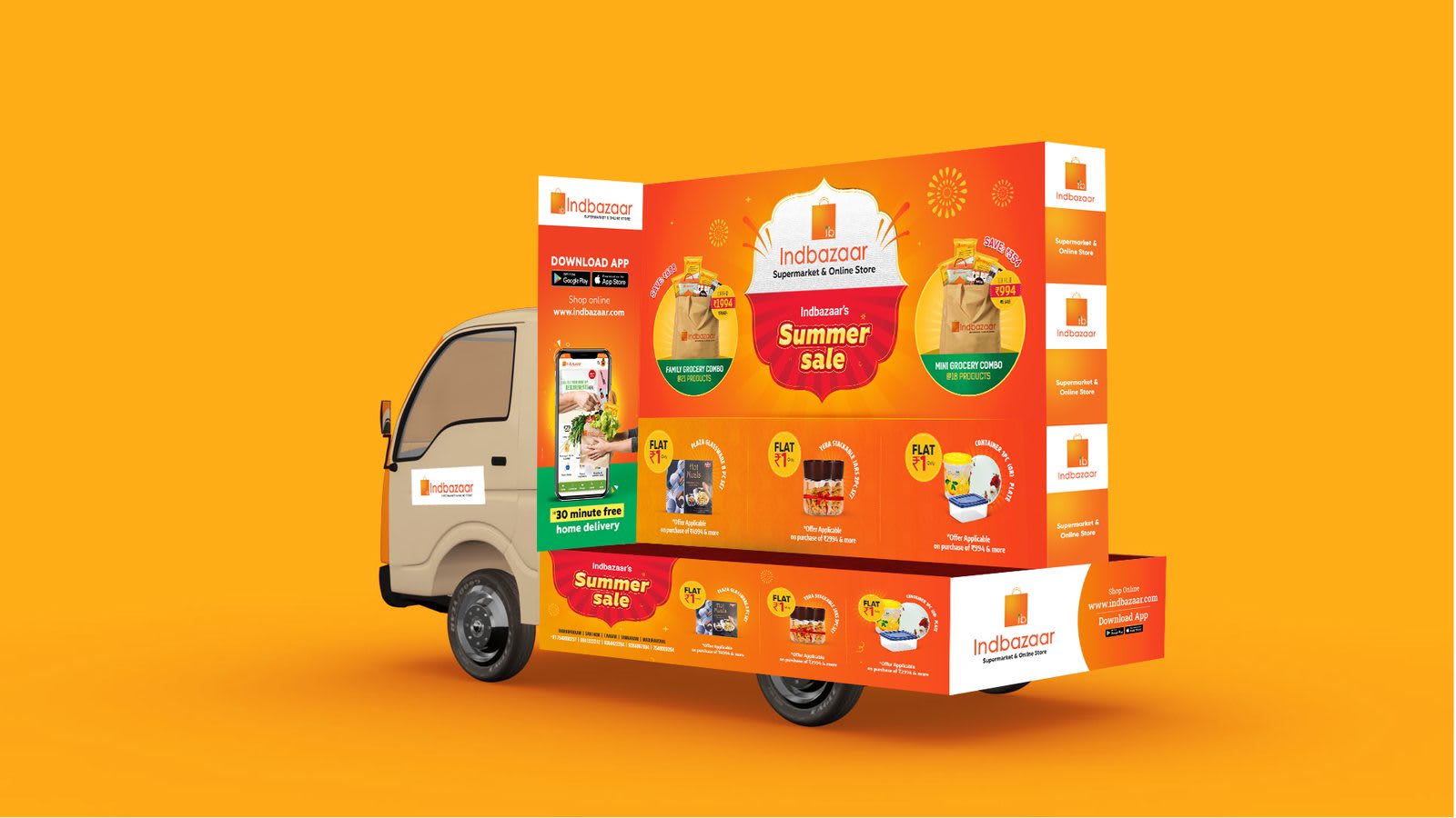 Indbazaar delivery van livery
