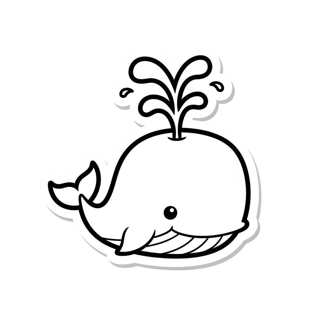 Whale coloring page