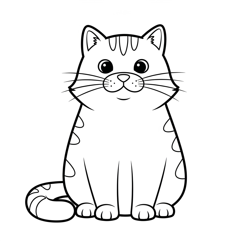 Cat coloring page